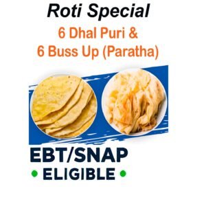 Roti Special - 6 Dhal Puri + 6 Buss Up