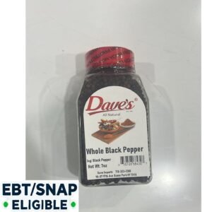 Dave's Whole Black Pepper 6oz