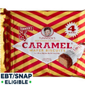 Tunnock's Wafer Biscuits, Caramel, Milk Chocolate Coated 4 wafers per pack