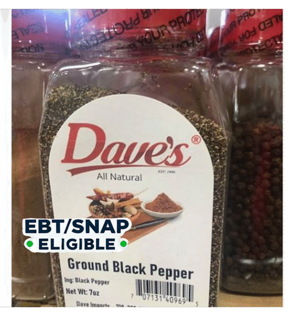 Dave's Ground Black Pepper 7oz